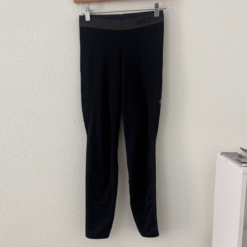 Nike Pro Womens Dri-Fit Leggings Black Size Small Running Active Workout Gym
